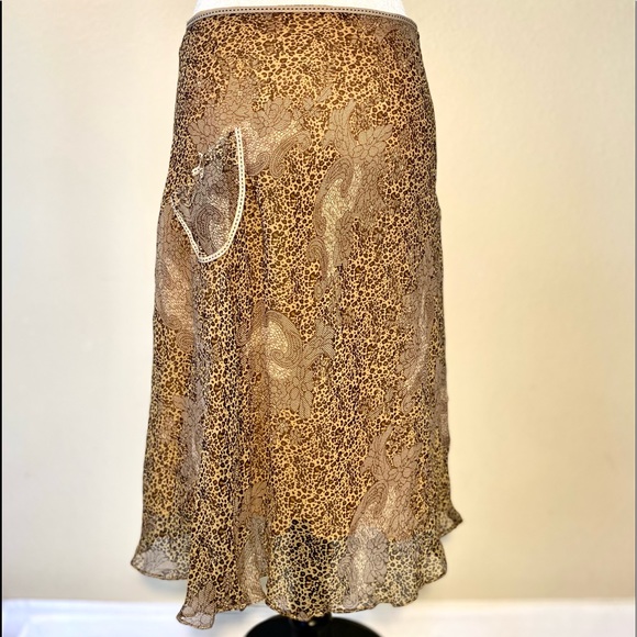 Silk Skirt Medium animal print front pocket - Picture 15 of 15